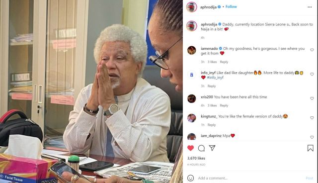 Fans Gushes Over a Rare Picture of Singer, Aphrodija‘S Father