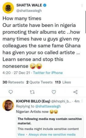 “You’re All a Big Shame”- Shatta Wale Continues To Taunt Nigerian Artistes