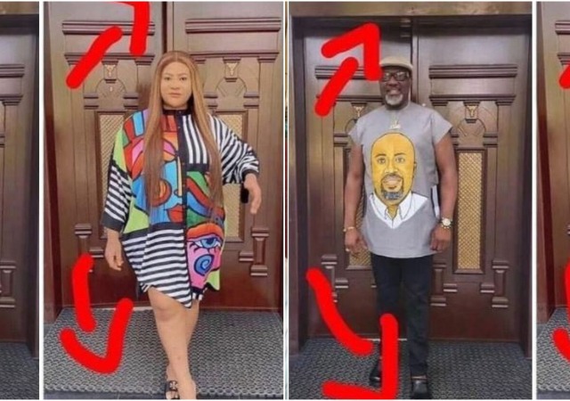 Nigerians React as Nkechi Blessing Was Spotted at Dino Melaye’s House, Hours After She Supported Mercy Aigbe’s Second Marriage