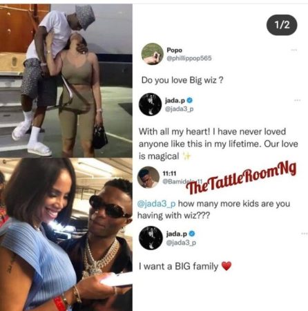 “I Want A Big Family With Wizkid ” – Reactions As Jada Pollock Confesses Her Love For Wizkid