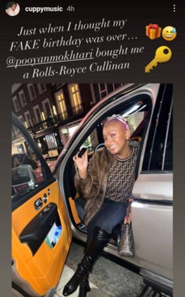 DJ Cuppy Receives a Rolls-Royce Cullinan as a Fake Birthday Gift