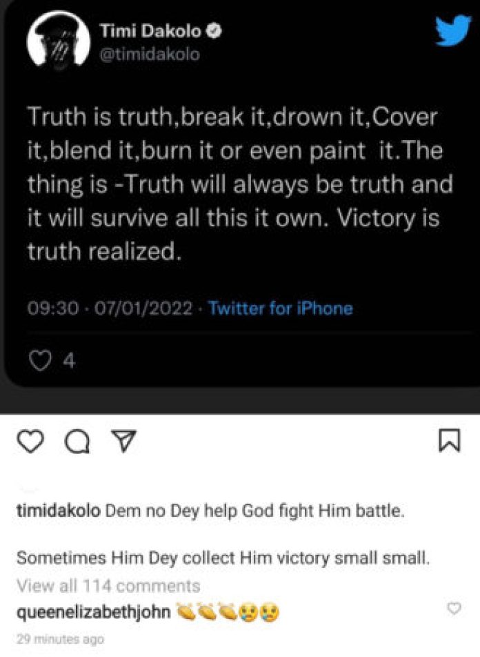 “But I Been Tell Una, Una Call Me All Kinds Of Names” – Timi Dakolo Shades COZA Pastor After Ex-Chorister Dragged Him To Filth