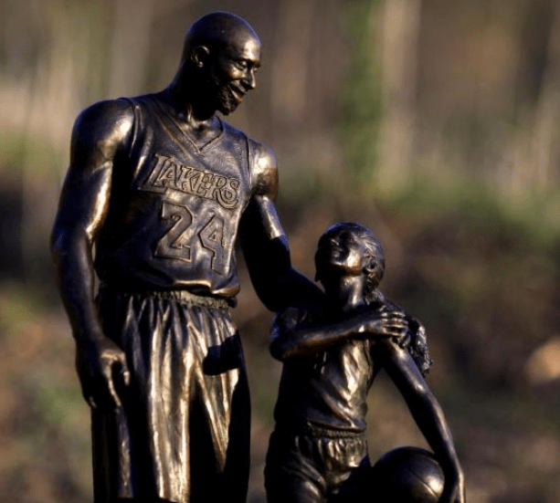 “Heroes Come And Go, But Legends Are Forever” – Statue Of Kobe And Gigi Bryant Placed At Crash Site On Anniversary