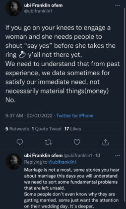 Ubi Franklin Marriage is not a must