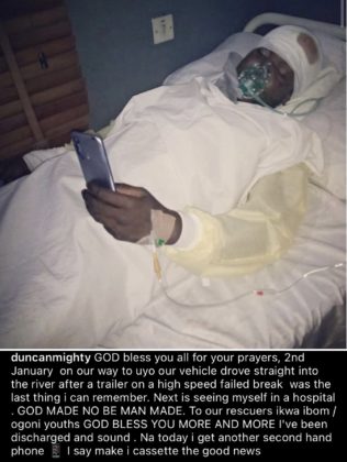 Duncan Mighty Shares Story of How He Survived Ghastly Motor Accident