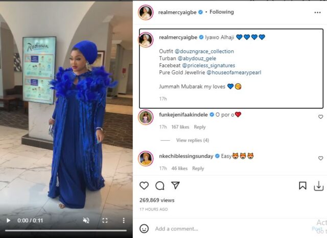 Mercy Aigbe Brags About Dating ‘Alhaji’; Nkechi Blessing, Toyin Abraham Others React