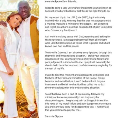 “No More Side Chick For Me” – ‘Diggers Association’ Dig Out Sammie Okposo’s Old Interview Hours After He Apologised For Cheating On His Wife