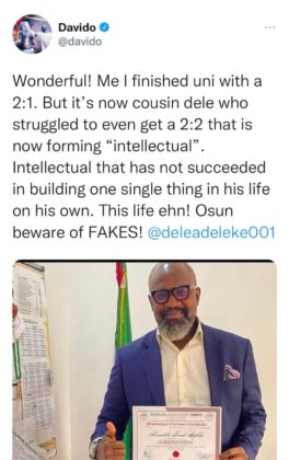 Davido Cousin Dele Adeleke Uncle Demola Adeleke Osun State Gubernatorial post