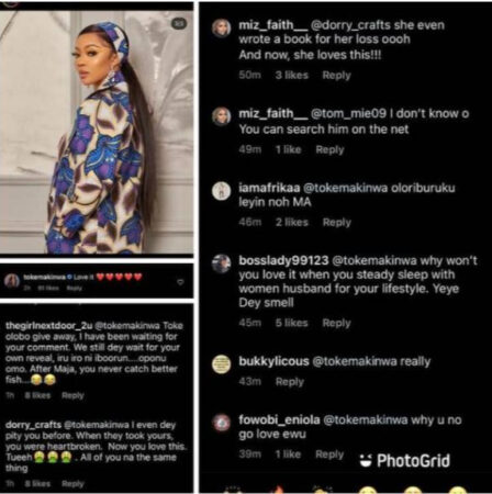 Toke Makinwa In The Mud For Saying She Loves Mercy Aigbe’s Photos With Her Boo