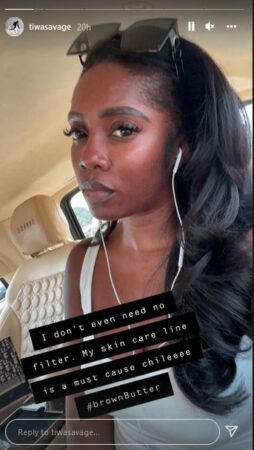“A Queen We Stan” – Reactions As Tiwa Savage Brags About Her Skin Says Doesn’t Need Filter