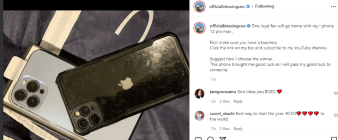 Blessing Okoro Flaunts iPhone 13, Laptop, Designer’s Perfumes She Allegedly Got from Her Lover as New Year Present