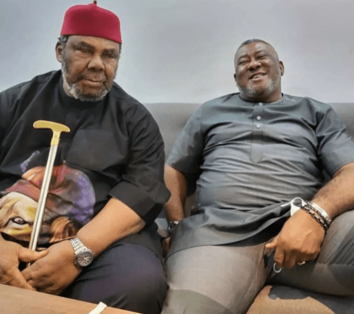 Rare Photo Of Veteran Actor, Pete Edochie, And His First Son Hits The Internet