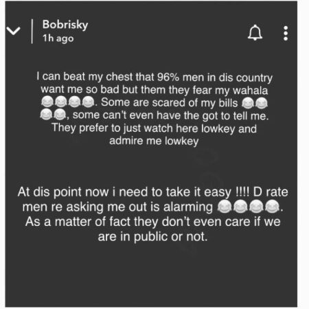 “Nah Chest Pain Go K*Ll You” – Uproar As Bobrisky Says He Can Beat His Chest That 96% Of Men In Nigeria Want Him