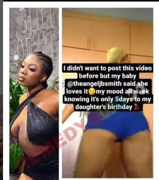 “Such A Shameful Act” – Nigerians Takes a Swipe at BBNaija Angel’s Mom For Giving A Free Show Of Her ‘Bum Bum’