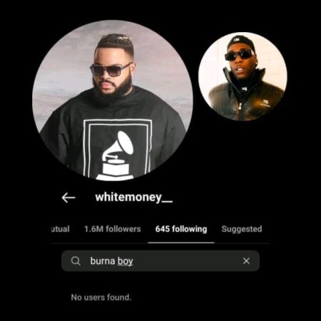 WhiteMoney Dragged For Unfollowing Burna Boy Hours After The Singer Reportedly Snubbed Him At A Nightclub