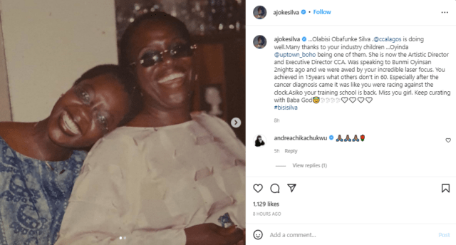 ‘I Miss You, Girl’ – Actress Joke Silva Pens Down Emotional Tribute To Late Sister Three Years After Death