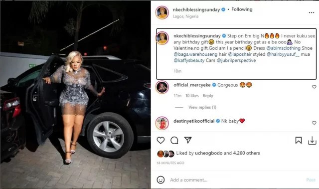 ‘No Valentine, No Gift’-Nkechi Blessing expresses feelings over her 32nd birthday amid Breakup With Politician Boyfriend