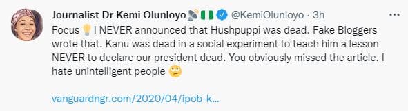 “Hushpuppi Is Not Dead”– Kemi Olunloyo Retracts Her Claims Makes Shocking Revelation