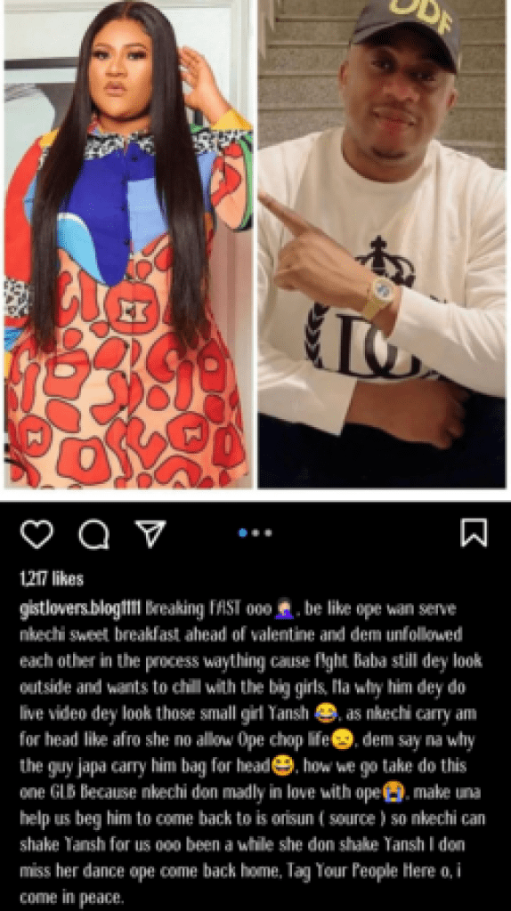 Full Details behind Nkechi Blessing and Husband, Opeyemi’s Break up Revealed