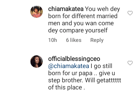 “I go still born for your papa” – Blessing Okoro Carpets Troll Who Accused Her Of Giving Birth To Children For Different Married Men