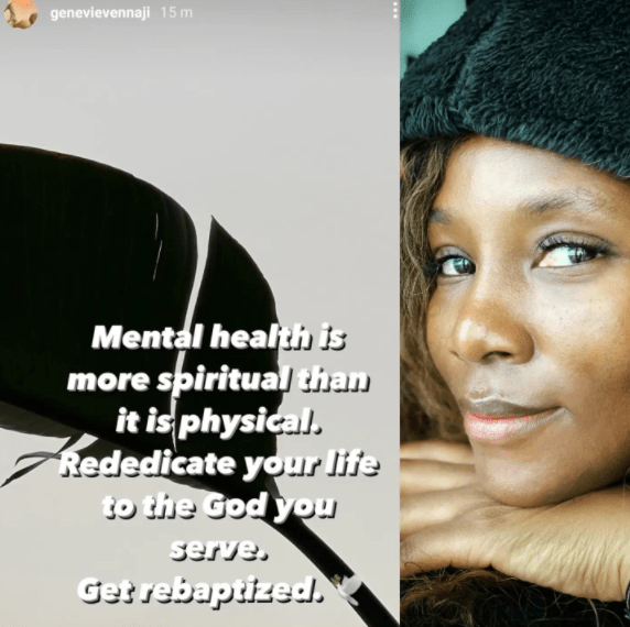 “Probably she is secretly married a Muslim man”- Reactions as Genevieve Nnaji shares disturbing post, quotes the Quran and shares photos of a prayer mat [VIDEO]