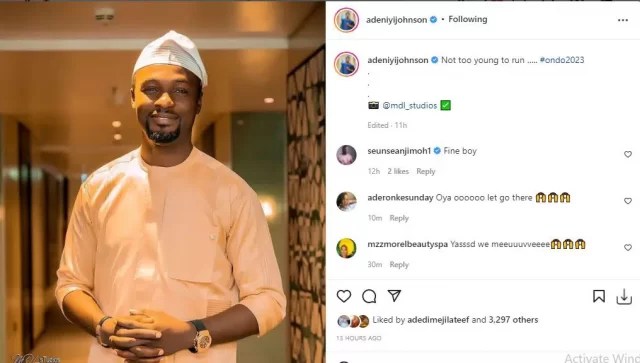 Toyin Abraham’s Ex-Husband Adeniyi Johnson Declares Interest To Run For A Political Position In Ondo State