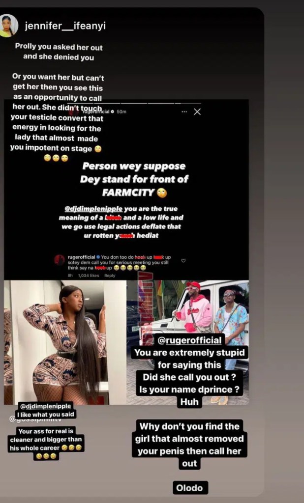 “My a$$ is cleaner than how your career will look in 10years”- DJ Dimple Nipple claps back at Ruger for defending D’Prince