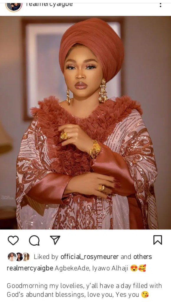 Amid Being Tagged A Homewrecker, Mercy Aigbe Reminds Naysayers That She’s Already Legally Married To Adekaz