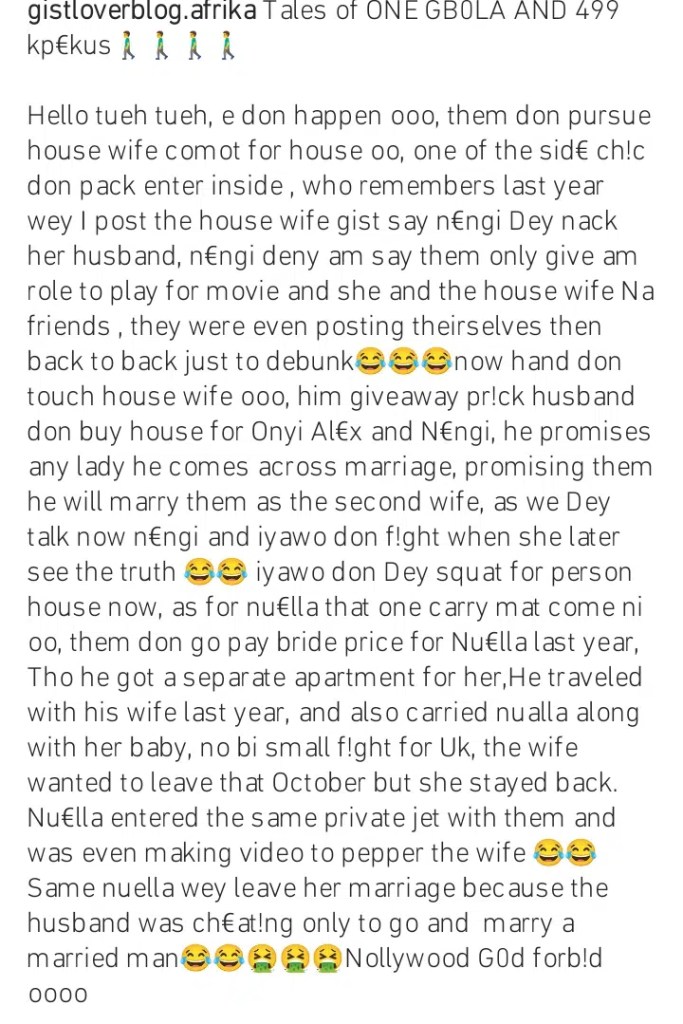 Diary of Home Wreckers: Nengi Hampson and Nuella Njubigbo exposed for wrecking their alleged ‘Sugar Bobo’s marriage [FULL DETAILS]