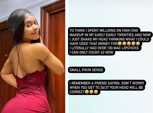 “Auntie Dey Lie Small Small Abeg” – Funny Reactions As Jane Mena Reveals She Spent Millions on 100 Mac Lipsticks, Makeup