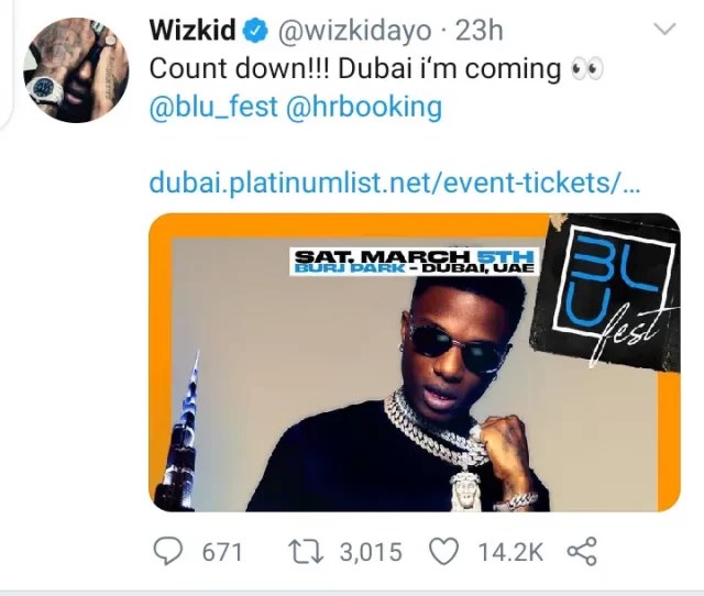 Wizkid Shuts Down Rumours of Him Attending Davido’s O2 Arena Concert