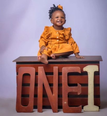 Destined Kids’ Favour Iwueze shows off her look-alike daughter as she celebrates 1st birthday