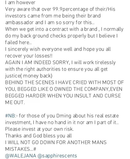“Invest At Your Own Risk”– Tonto Dikeh Drags Wale Jana Through The Mud , Accuses Him of Being A Scammer