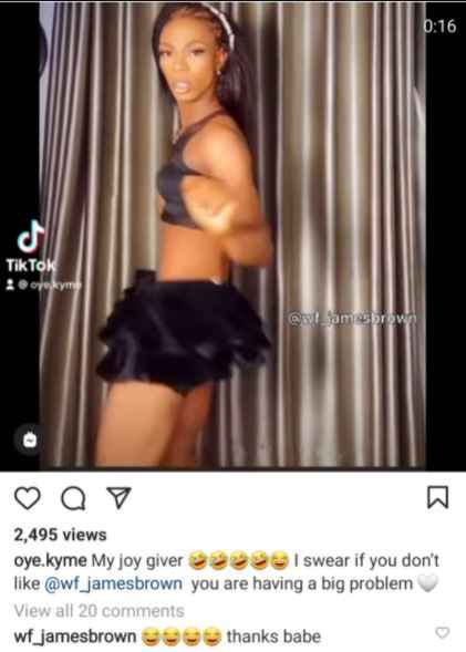 Bobrisky’s Ex -PA, Oye Kyme Drums Support For James Brown After Rift With Her Former Boss