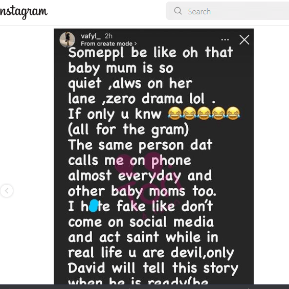 “Your Saint Uses Fake Accounts To Insult Me And Her Co-Baby Mamas”– Davido’s Alleged New Girlfriend Calls Out Chioma