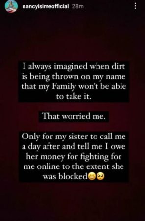 What Her Blood Sister Did After Hearing News She’s Allegedly Dating A Married Man- Nancy Isime Reveals 