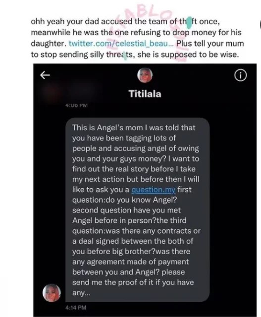 BBNaija’s Angel dragged through the mud as her former social media handlers filthily drags her after she played them ‘dirty’