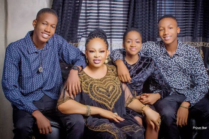 Gospel singer Gozie Okeke's wife, Princess Njideka shows off their kids