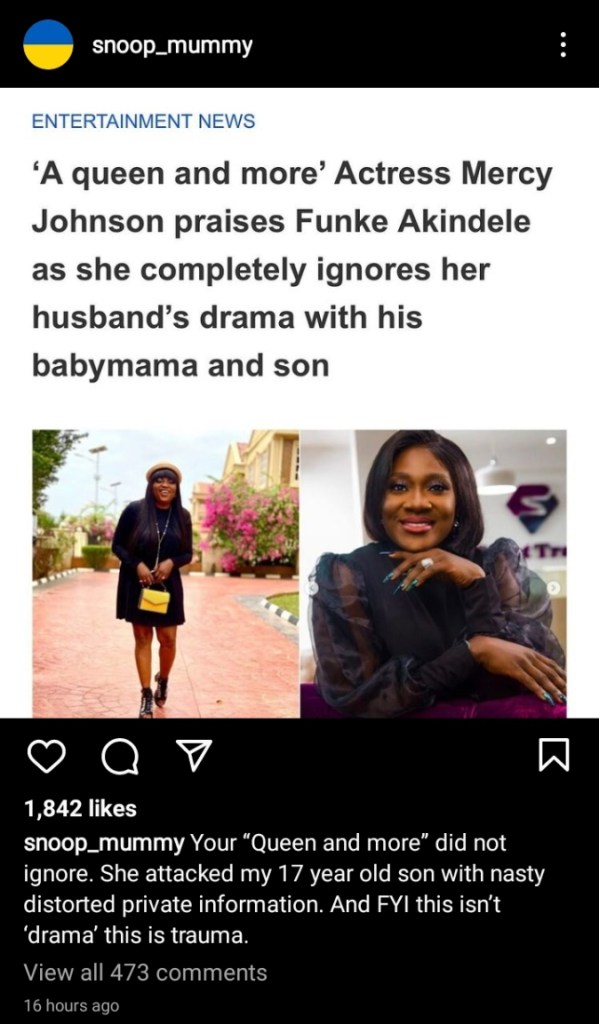 Stray Bullet Hits Mercy Johnson as JJC’s Babymama Drags Over Her Comment On Funke Akindele’s Marital Crisis