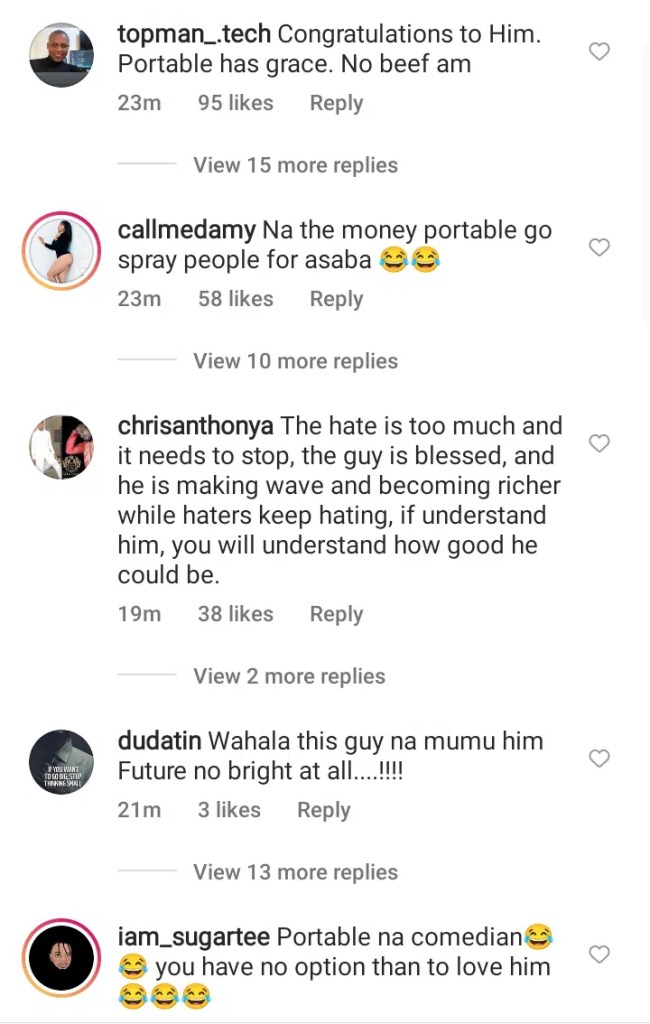 “This guy na pure comedian”-Reactions as Portable takes to his heels to avoid ‘ripping’ after Emoney gifted him a bundle of cash [Video]