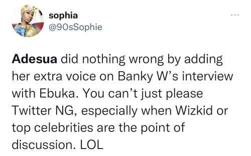 Nigerians Slam Adesua Etomi For Supporting Her Husband, BankyW To Drag Wizkid