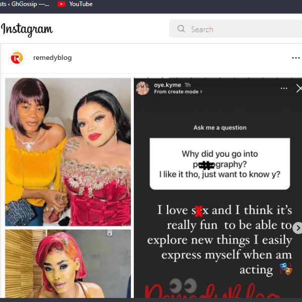 Bobrisky’s Ex-PA, Oye Kyme Ventures into P*rn As New Career
