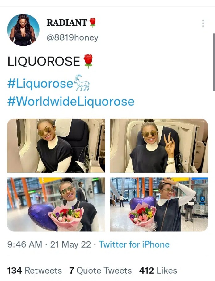 “She is hardworking and deserves to be pampered” -Fans treat Liquorose to an all expense paid trip to London [Photos]