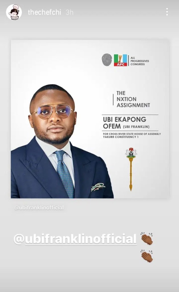 Chioma Rowland, Blessing CEO drums support for Ubi Franklin as he reveals his political ambition