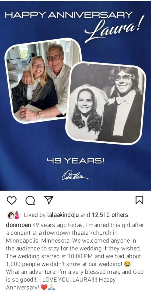 “We had about 1,000 people we didn’t know at our wedding” – Don Moen and wife celebrate 49th wedding anniversary