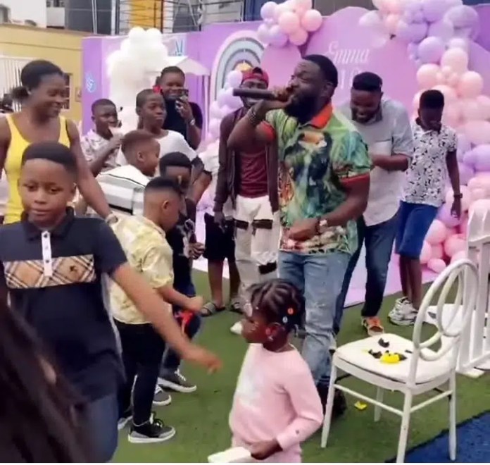 Timaya and first babymama, Barbara reunite to throw a pink-themed birthday bash for his lookalike daughter [Video]