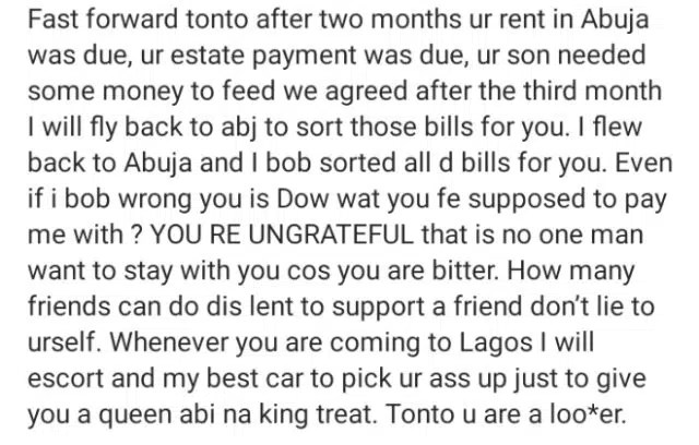 Angry Bobrisky Leaks Chat with Tonto Dikeh, Reveals Why No Man Stays With Her