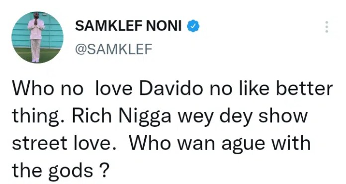 “He Is The King Of Lagos, He Is Not Stingy” Singer Samklef Hails Davido