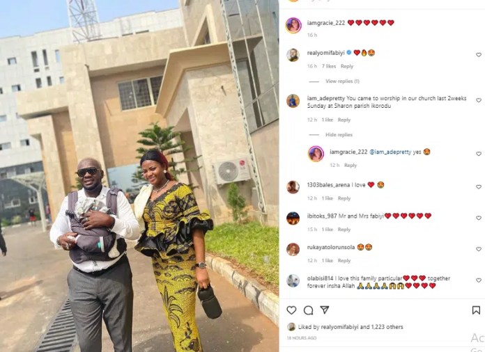 Yomi Fabiyi and wife storm church days after alleged marital crisis for damage control