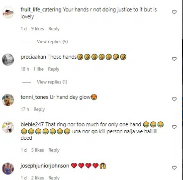 “Mercy why! The fingers is for your man or yours?”-Reactions as Mercy Johnson upsets fans with ring advert